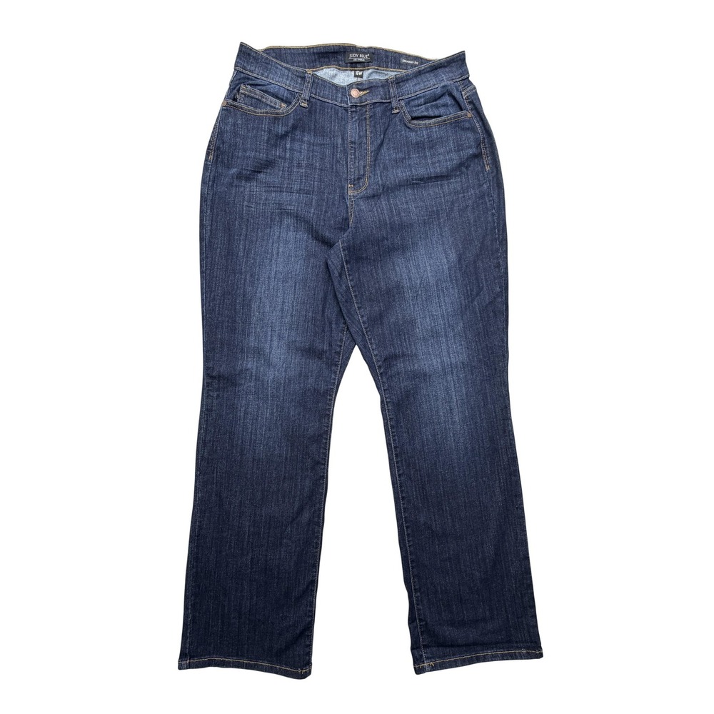 Judy Blue Straight Fit Jeans Womens 16W Blue Dark Wash High Rise Stretch 38x30